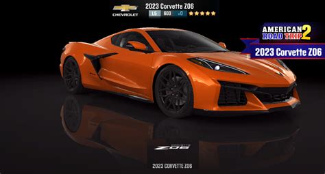 Csr2 Setting Chevrolet 2023 Corvette Z06 American Road Trip