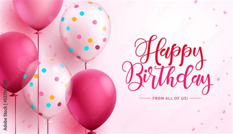 Birthday Greeting Text Vector Design Happy Birthday Typography In