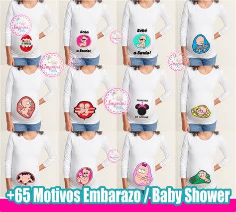 Plantillas Remeras Embarazo Baby Shower Parejas Sublimar IMPRIMIKITS