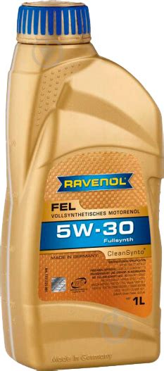 ᐉ Моторное масло синтетическое RAVENOL FEL 5W-30 1 л (RAV FEL SAE 5W30 ...