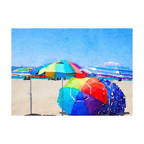 Beach Umbrella 13 Notecard Immaginare Press