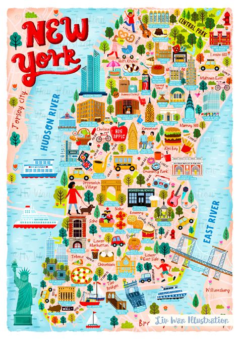 New York City Map Illustration And Design On Behance