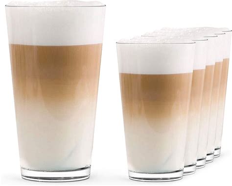 SAHM Latte Macchiato Glazen Set 6 Stuks 0 30 L Drinkglazen Set