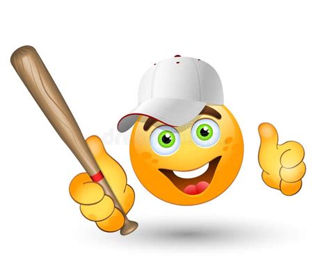 Jogador De Beisebol De Desenho Animado Jogador De Beisebol Emoticon