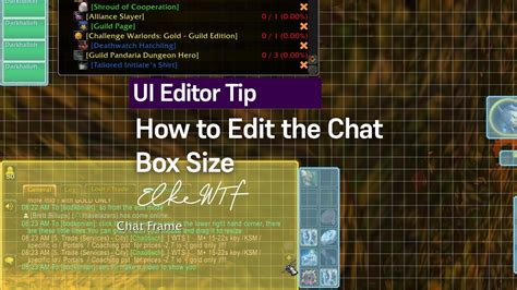 Increase Chat Box Size Using The New UI Edit Mode In World Of Warcraft