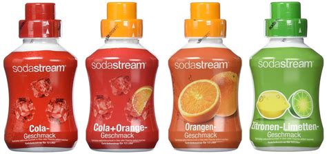 Sodastream Sirup Er Pack Mit Cola Orange Zitrone Limette Cola