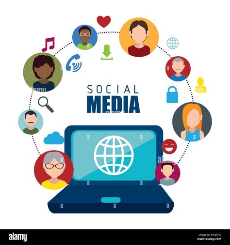 Redes sociales y medios de comunicación Imagen Vector de stock Alamy