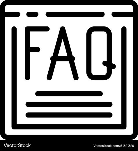 Faq website section icon outline user Royalty Free Vector