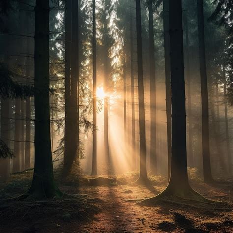 Premium Ai Image Green Forest Of Beautiful Trees