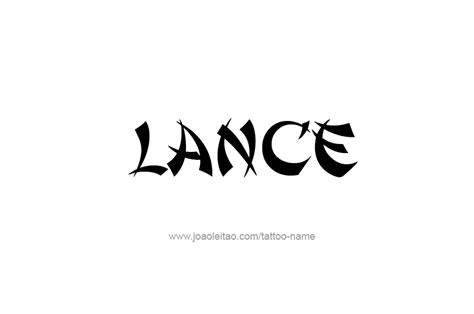 Lance Name Tattoo Designs