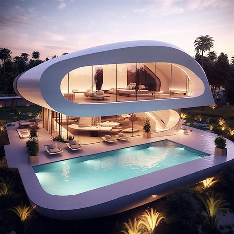 Villas De Arquitectura Futurista Casa De Arquitectura Increíble Imagen