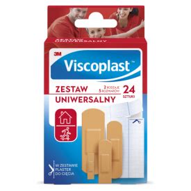 Viscoplast Zestaw Plastrów Uniwersalnych 24 szt zestaw plastrów