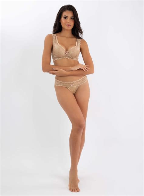Conjunto De Lingerie Rendado C Bojo Chocolate