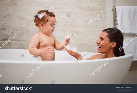 Mother Baby Bath Bathroom Home Health Stock Photo 2208429423 Shutterstock