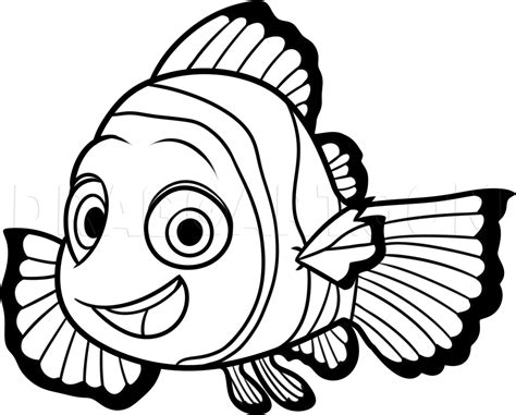 How To Draw Nemo From Finding Dory Step By Step Drawing Guide By Dawn Dragoart Fische