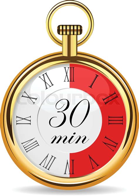 mechanical watch timer 30 minutes | Stock vector | Colourbox