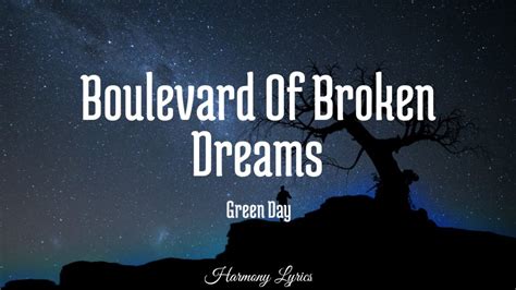 Green Day Boulevard Of Broken Dreams Lyrics YouTube