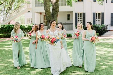 Mint Green And Hot Pink May Wedding Colors Mint Bridesmaid