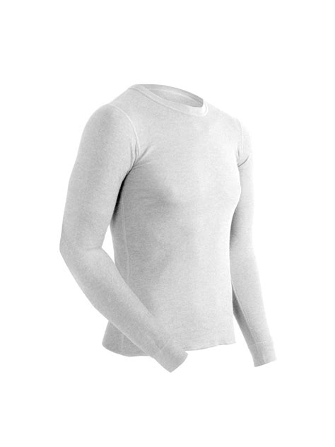 Coldpruf Mens Basic 2 Layer Long Sleeve Crew Big Sizes Winter White 3xlarge