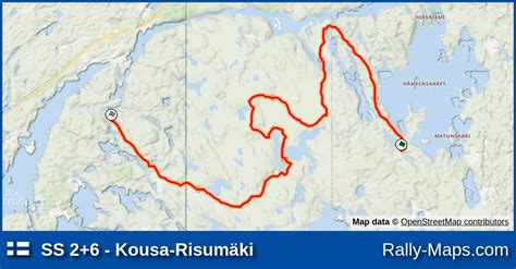 SS 2 6 Kousa Risumäki stage map Heinola ralli 1999 RALLI SM