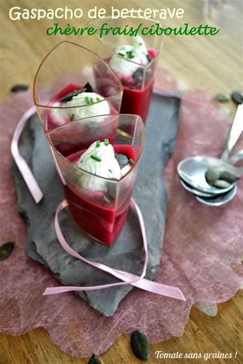 Gaspacho De Betterave Chantilly Au Ch Vre Frais Et La Ciboulette