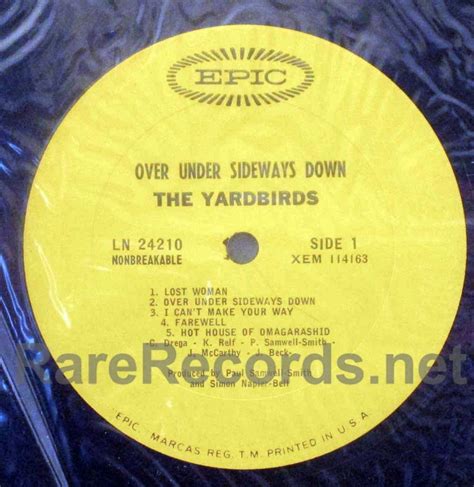 Yardbirds Over Under Sideways Down Sealed U S Mono Lp