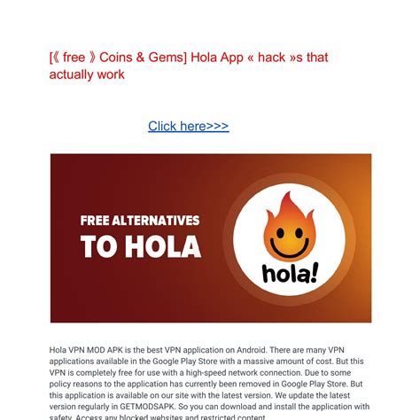free 》 Coins & Gems] Hola App « hack »s that actually work.pdf | DocDroid