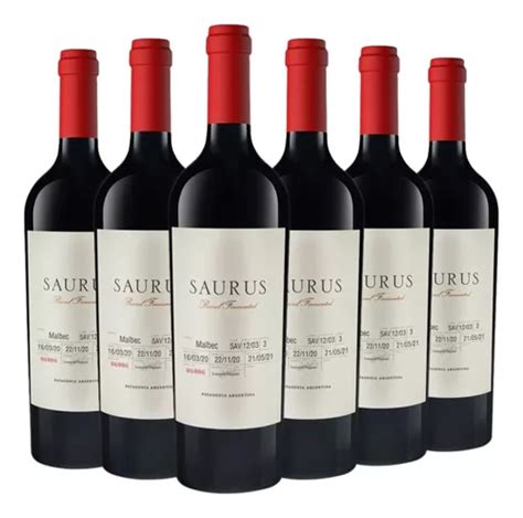 Vino Saurus Barrel Fermented Malbec Caja X 6 X 750ml