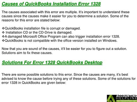 Ppt Effective Solution Guide For Quickbooks Error Powerpoint