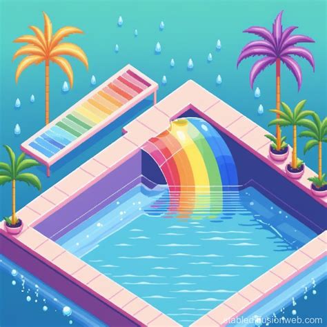 Rainbow Decorative Pools Sprite Sheet Stable Diffusion Online