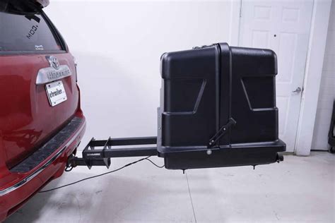 Geardeck 17 Enclosed Cargo Carrier For 2 Hitches Slide Out 17 Cu Ft 420 Lbs Black Lets