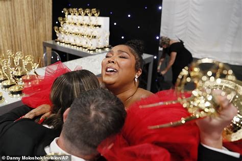 Lizzo Snaps Selfies With Zendaya Clutching Emmys 2022 Award Daily