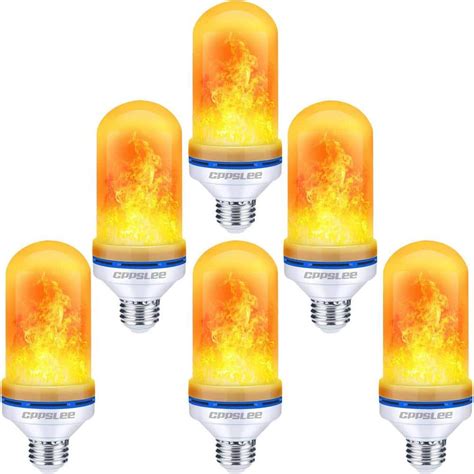 Etokfoks 3 Watt E26 Led Flame Light Bulbs With 4 Modes Indooroutdoor