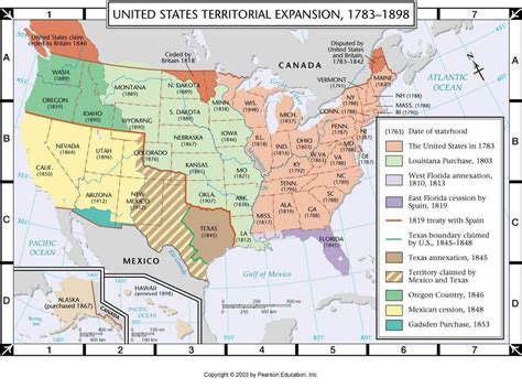 The United States Of America Territorial Expansion 1783 1898 World