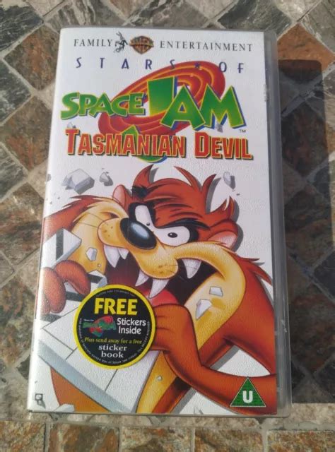 STARS OF SPACE Jam Tasmanian Devil Taz VHS Video Animated Cartoon U EUR