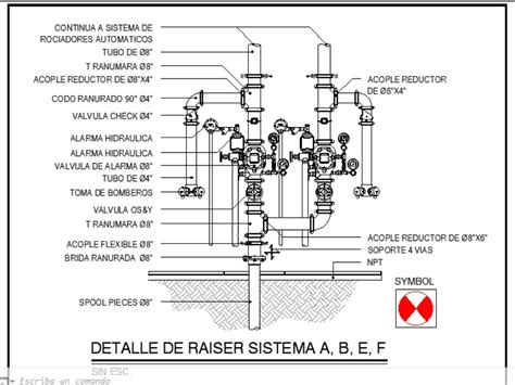 Fire System Riser Detail In Autocad Download Cad Free 395 98 Kb Bibliocad