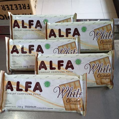 Jual Cokelat Compound Putih Alfa 250 Gr White Chocolate Coklat