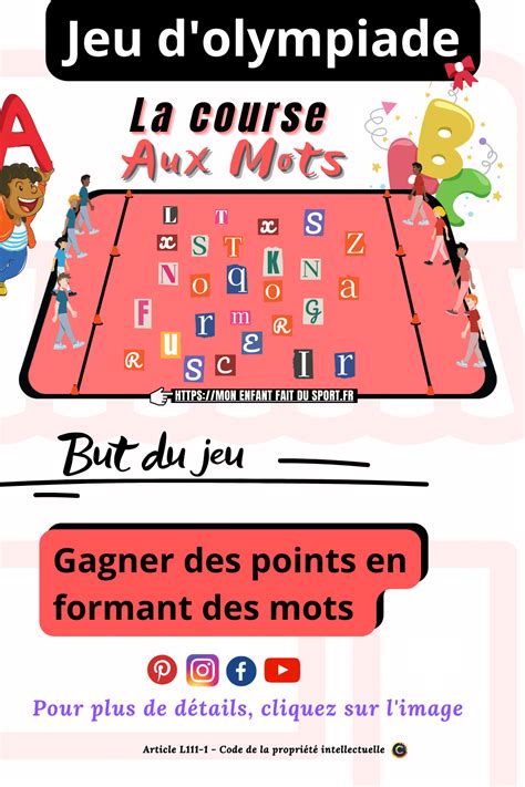 R Gle Du Jeu De La Course Aux Mots Jeu Sportif D Olympiade Pour