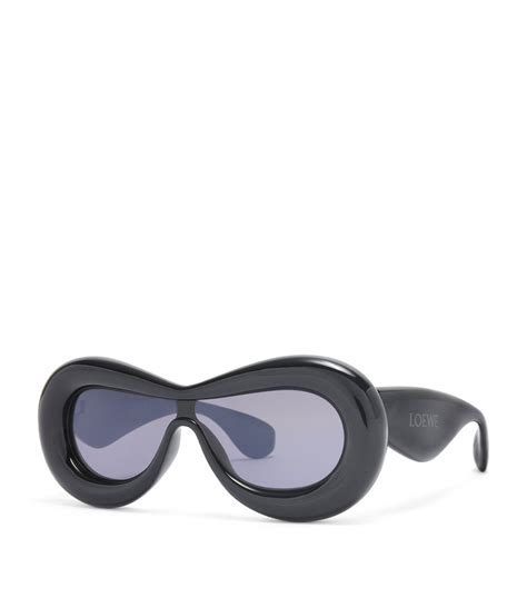 Loewe Black Oversized Oval Mask Sunglasses Harrods Uk