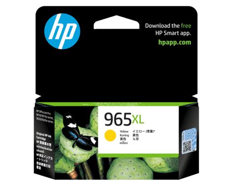 HP 965XL High Yield Yellow Original Ink Cartridge 3JA83AA Shop HP