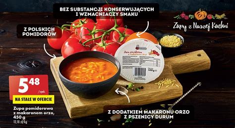 Promocja Zupa Pomidorowa Z Makaronem Orzo Biedronka W Biedronka