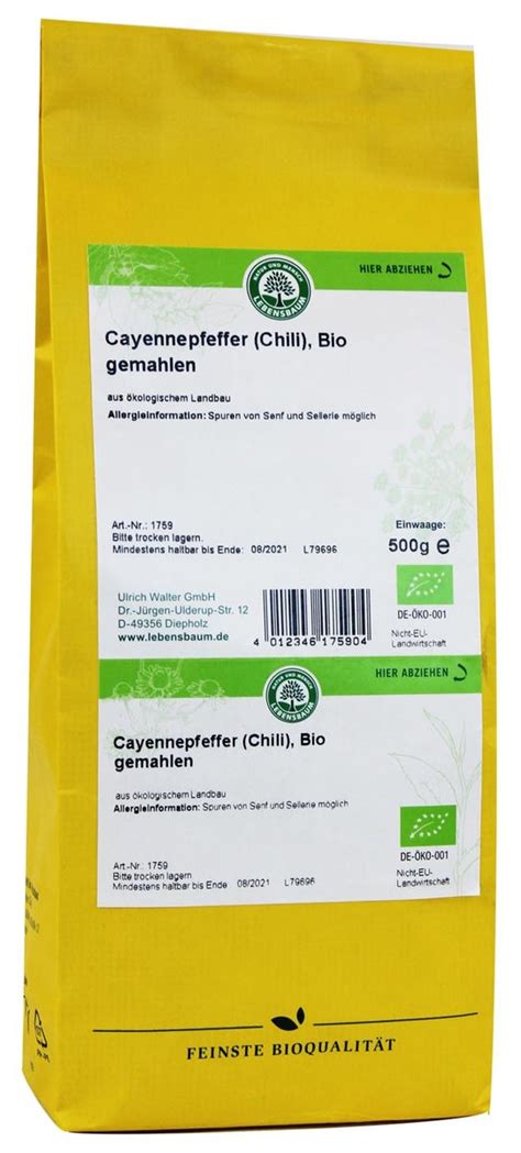 Chili Pieprz Cayenne Bio G Horeca Lebensbaum Inna Marka