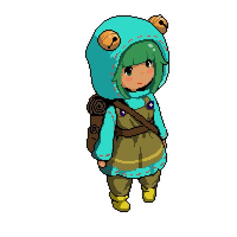 Little Pathfinder Girl Animated Pixel Art Emote For Twitch Discord And Youtube Pixel Art Emote