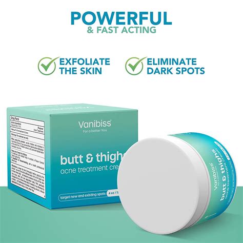 Vanibiss Butt Thighs Acne Treatment Cream Clear Pimples Zits