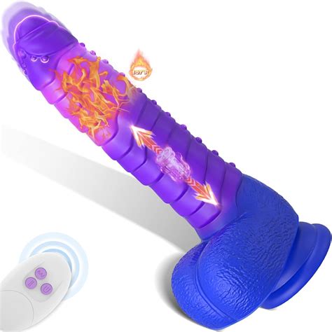 Amazon Heated Colour Changing Thrusting Vibrator Dildo Strong Suction Cup Dildo