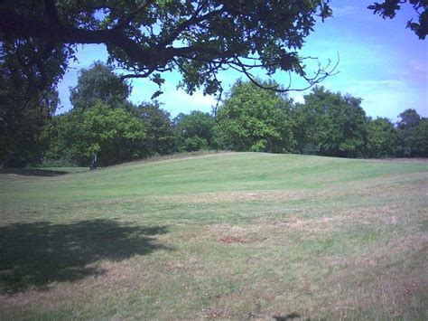 Remains of the ditch between the two main ramparts of the Iron Age hill ...