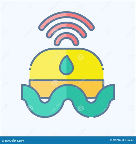 Icon Flood Sensor Related To Smart Home Symbol Doodle Style Simple