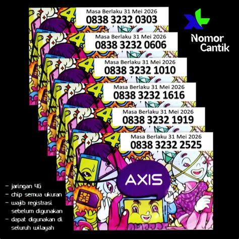 Jual Nomor Cantik Kartu Perdana Axis Dari Xl Axiata Prabayar G Lte