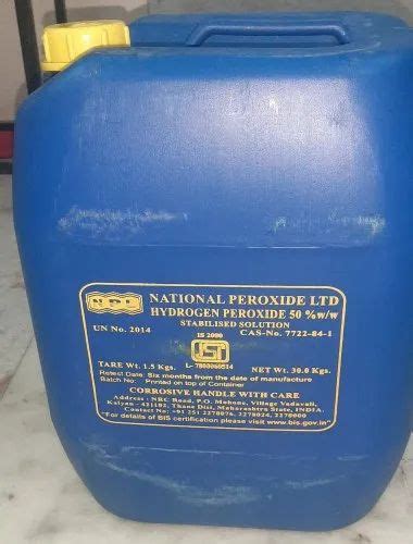 Hydrogen Peroxide 50 Percent Liquid At Rs 90litre In Hyderabad Id 25388227162