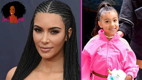 Why Does Kim Kardashian Cornrow Her Hair But Straighten Her Daughter North Wests Hair Youtube